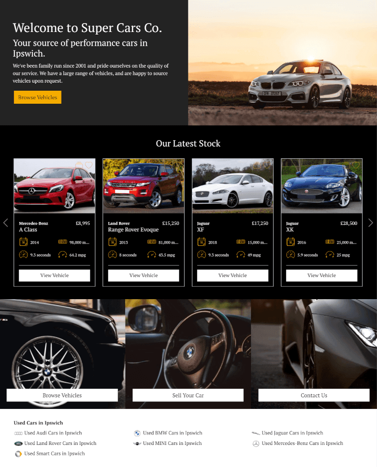 Car Sales Website - Website Modules DealerDesk - Car Sales Website - Website Modules