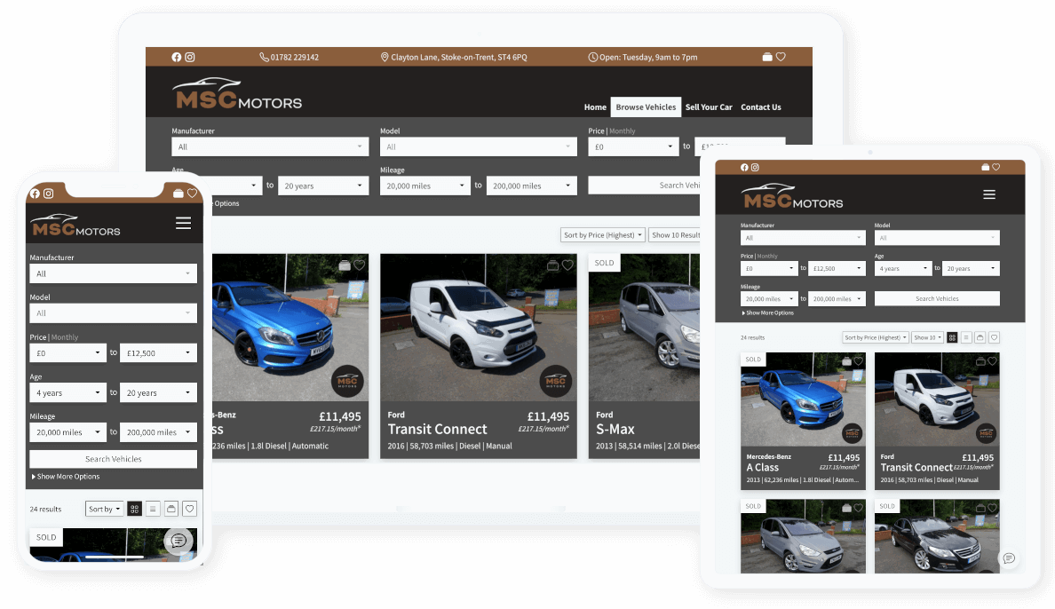 Car Sales Website - Responsive Websites - Browse Vehicles - Multiple Devices DealerDesk - Car Sales Website - Responsive Websites - Browse Vehicles - Multiple Devices