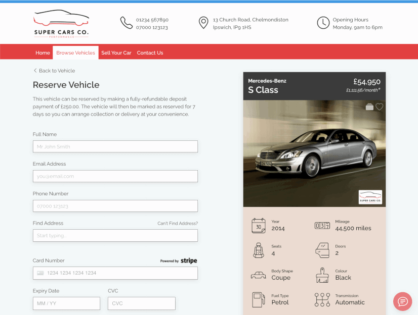 Car Dealer Website - Reserve Vehicle DealerDesk - Car Dealer Website - Reserve Vehicle